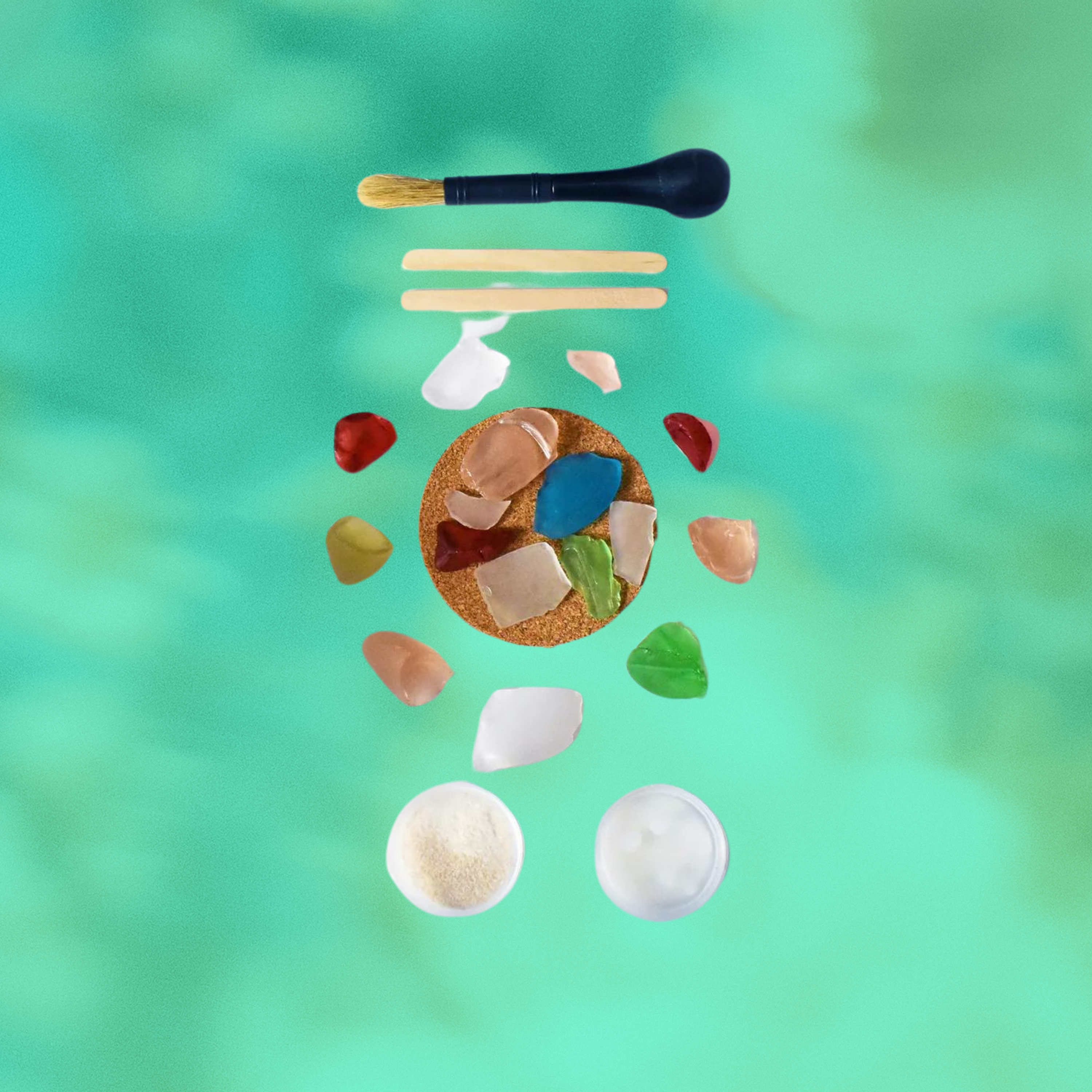 DIY Sea Glass Mosaic Craft Kit for Adults, Create Beach-Inspired Home Decor with Glass Tiles, Easy Step-by-Step Instructions | by Victory In Wellness